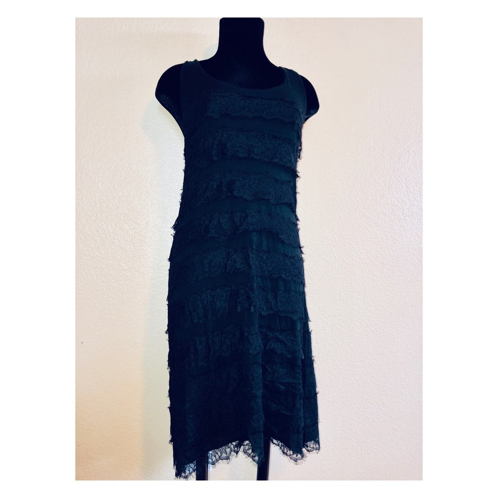 Anthro Jersey/lace Dress